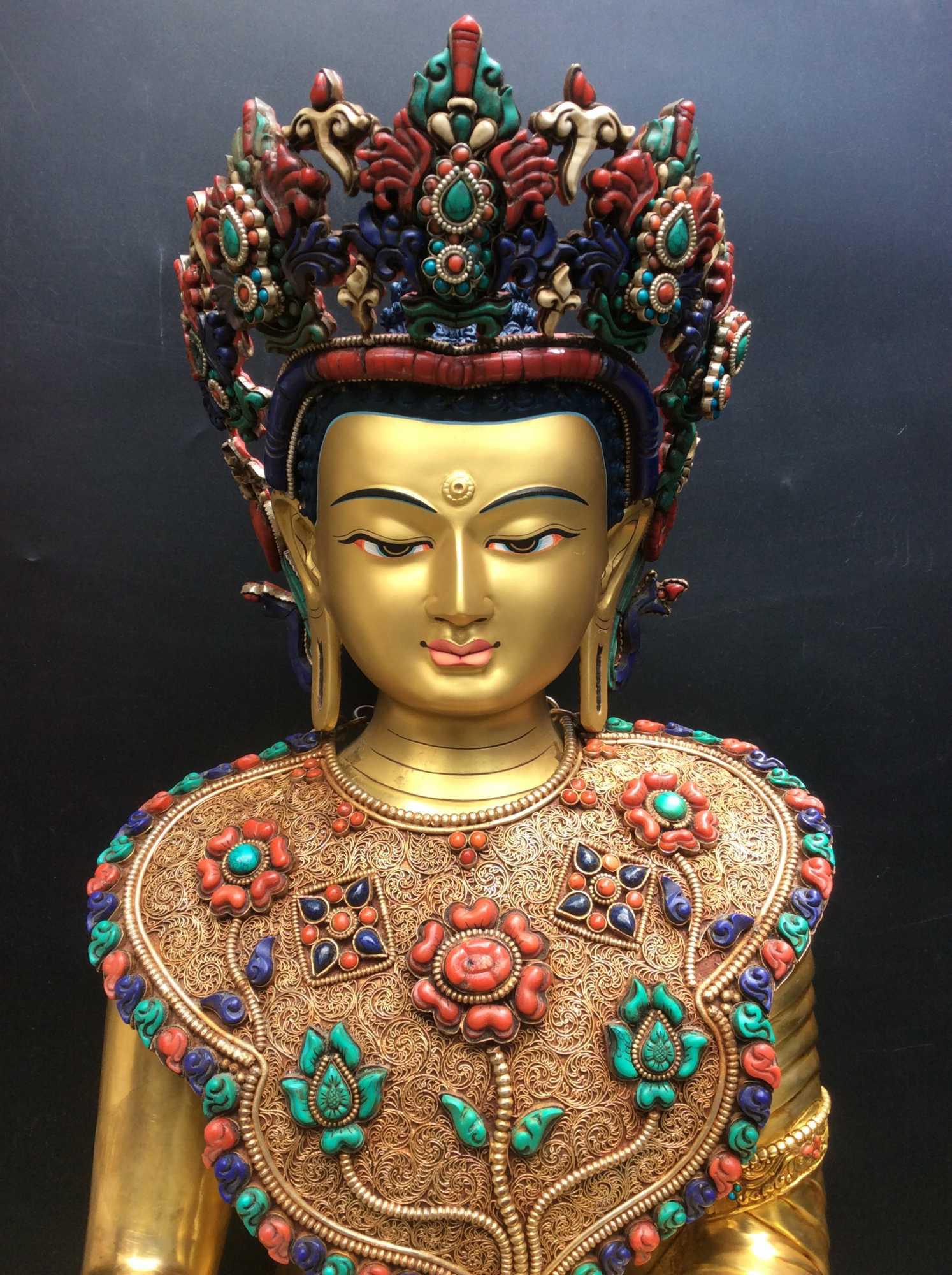 TÔN TƯỢNG THÍCH CA HÌNH TƯỚNG JOWO NEPAL 73CM