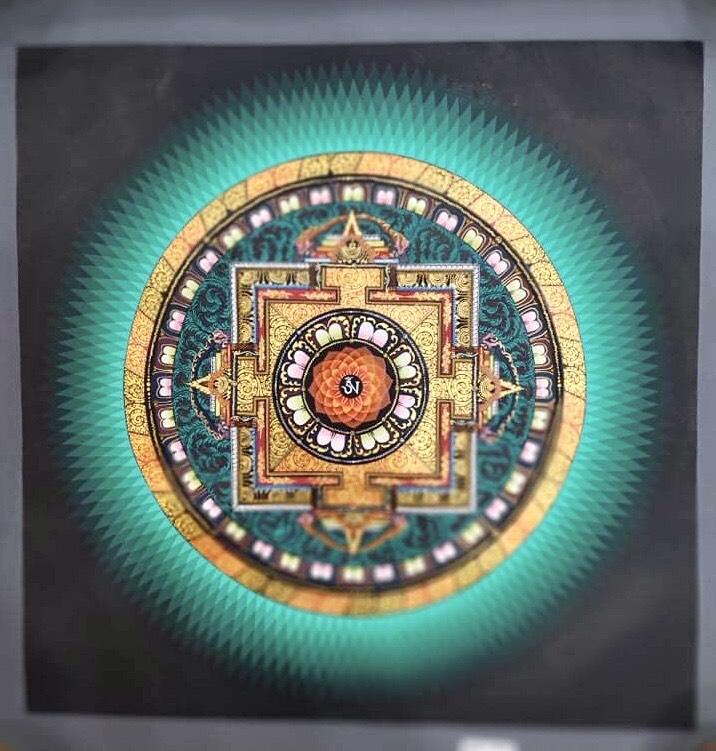 TRANH MANDALA VẼ TAY NEPAL SIZE 50X50CM ( KHÔNG TÍNH VIỀN )