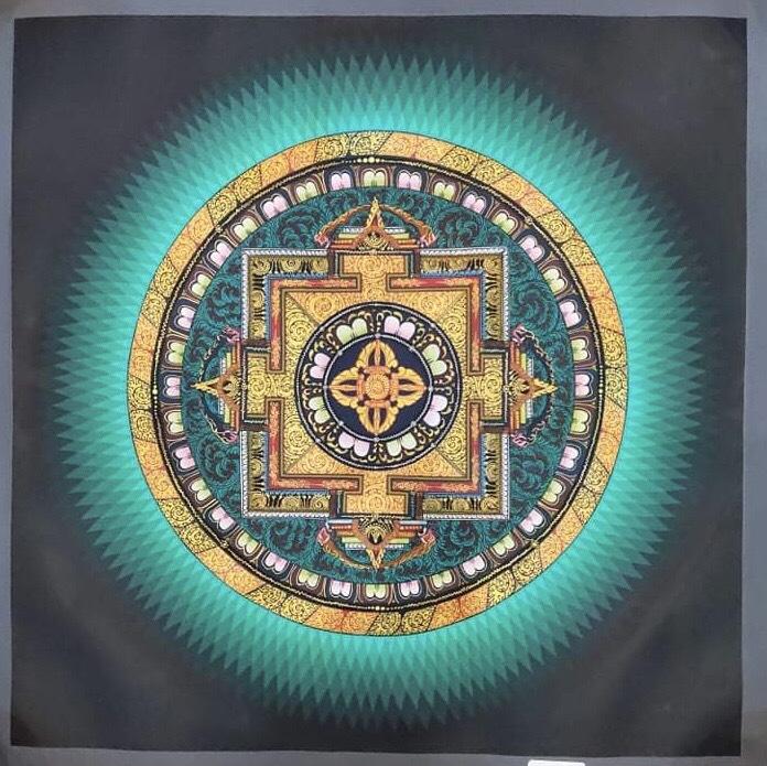 TRANH MANDALA VẼ TAY NEPAL SIZE 50X50CM ( KHÔNG TÍNH VIỀN )