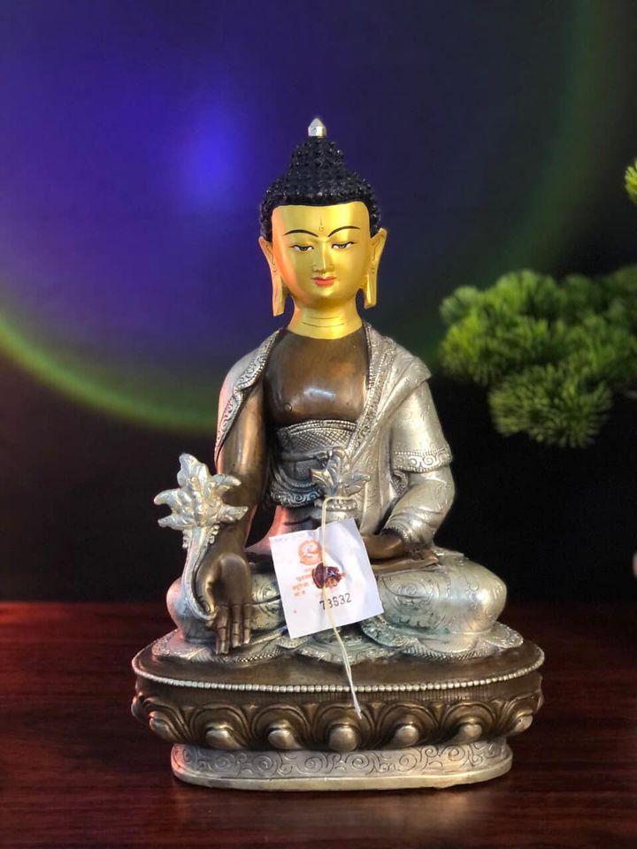 TAM THẾ PHẬT NẠM BẠC (THÍCH CA - A DI ĐÀ - DƯỢC SƯ) 33CM