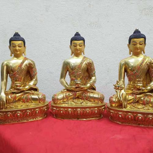 TAM THẾ PHẬT (THÍCH CA - A DI ĐÀ - DƯỢC SƯ) 23CM
