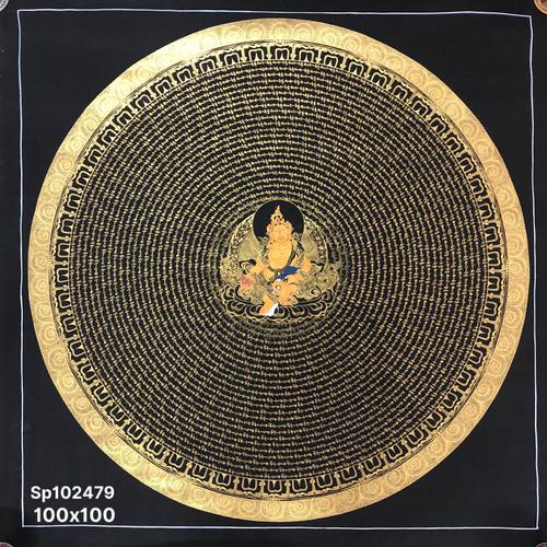 MANDALA VẼ TAY NEPAL TÂM PHẬT