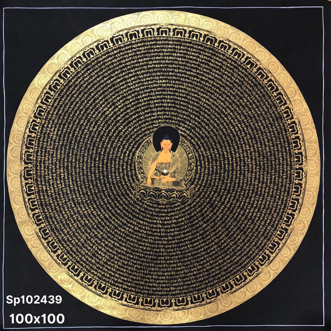 MANDALA VẼ TAY NEPAL TÂM PHẬT