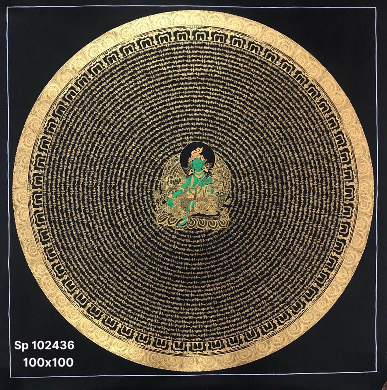 MANDALA VẼ TAY NEPAL TÂM PHẬT