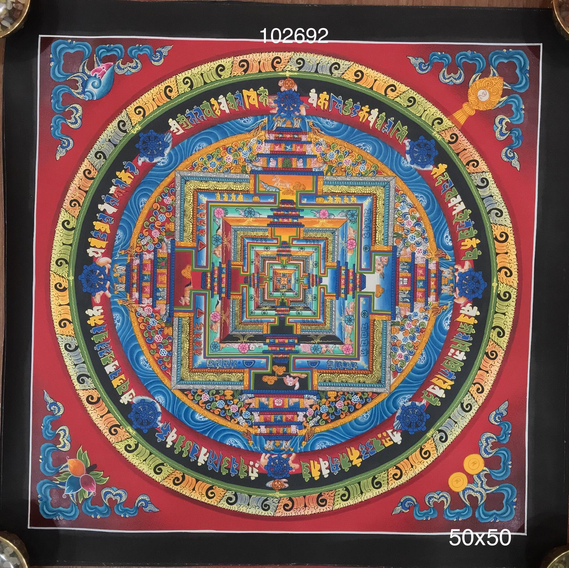 TRANH MANDALA VẼ TAY NEPAL SIZE 50X50CM