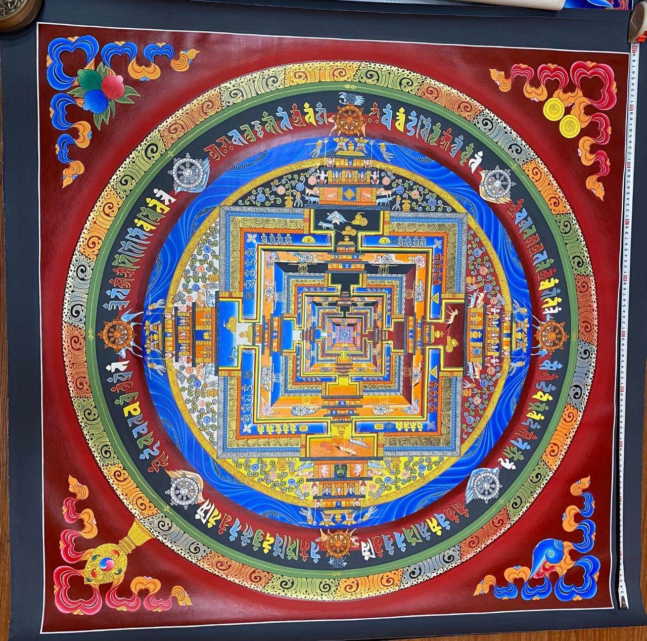 TRANH MANDALA VẼ TAY NEPAL SIZE 100X100CM
