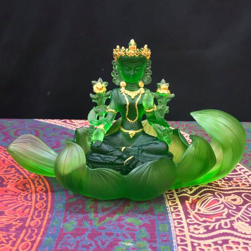 TÔN TƯỢNG TARA XANH LƯU LY 12CM
