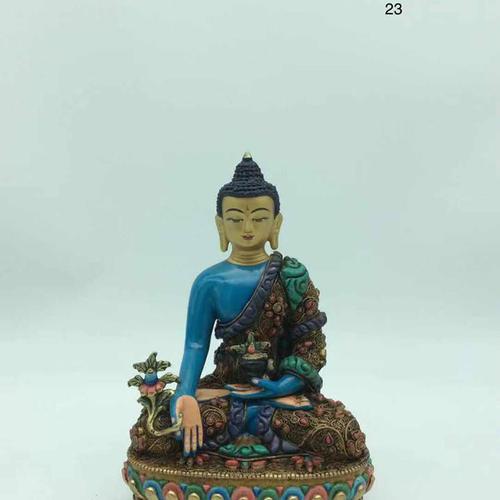 TÔN TƯỢNG ĐỨC PHẬT DƯỢC SƯ CAO CẤP NEPAL 23CM