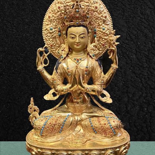 TÔN TƯỢNG QUAN ÂM TỨ THỦ NEPAL SIZE 40CM