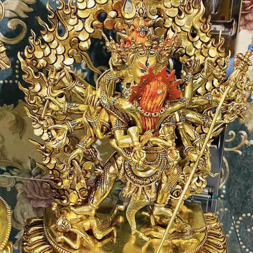 TÔN TƯỢNG ĐỨC PHẬT KIM CƯƠNG THỜI LUÂN-ĐÔNG MẠ VÀNG 33CM