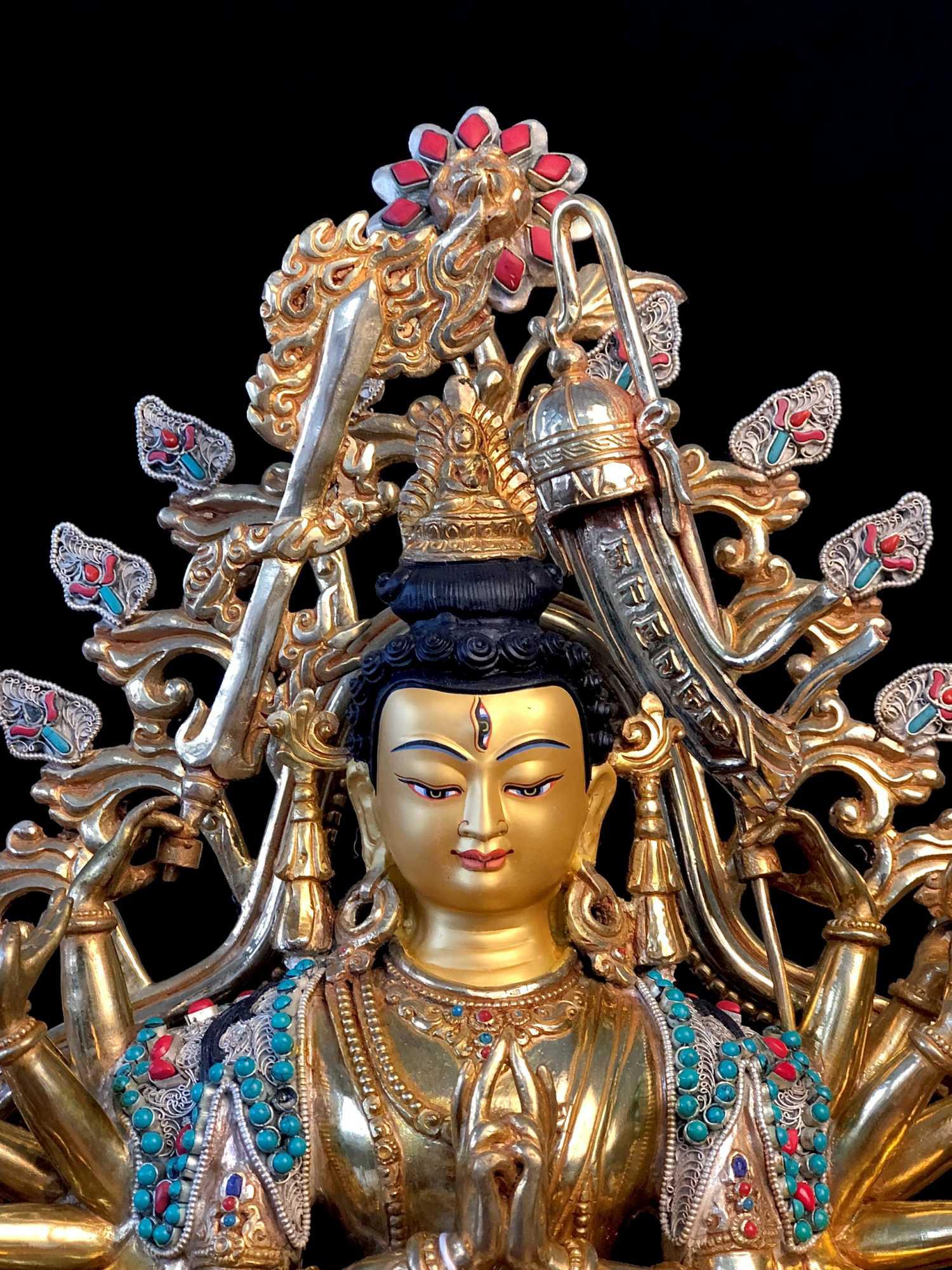 TÔN TƯỢNG CHUẨN ĐỀ CẨN ĐÁ CAO CẤP NEPAL 41CM