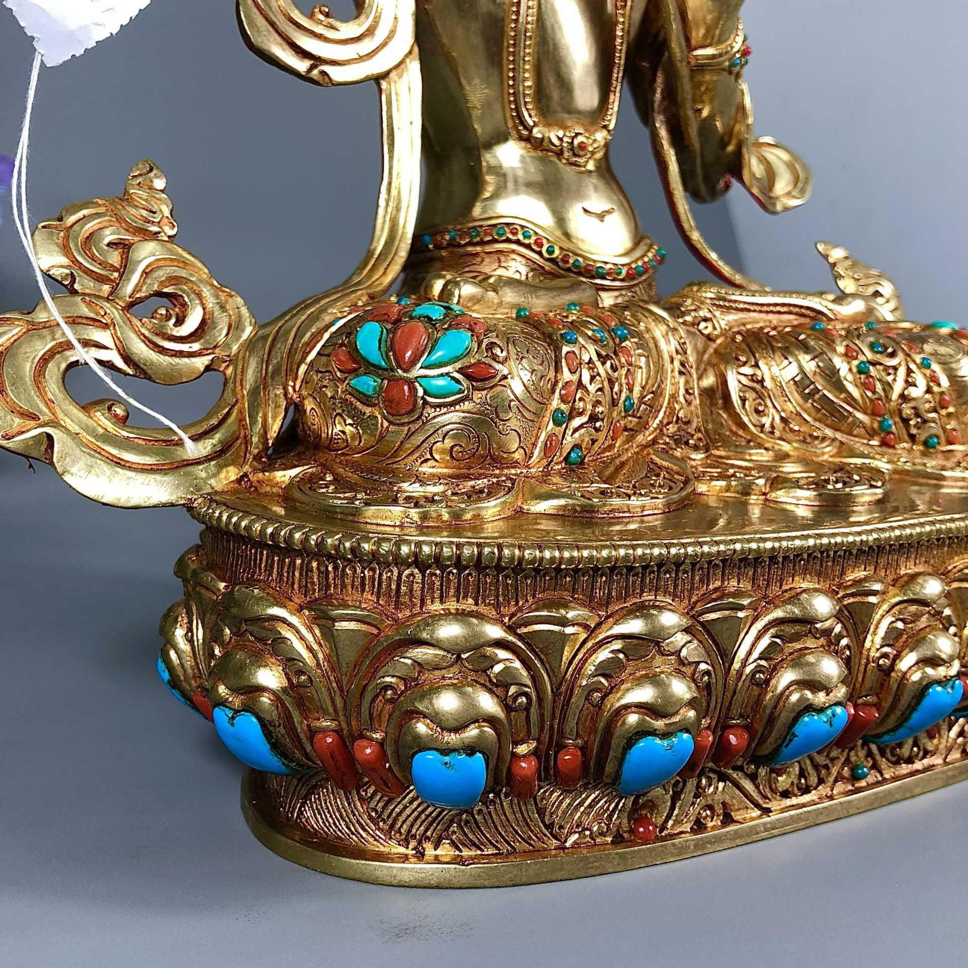 TÔN TƯỢNG VĂN THÙ SƯ LỢI BỒ TÁT NEPAL CAO CẤP - 33CM