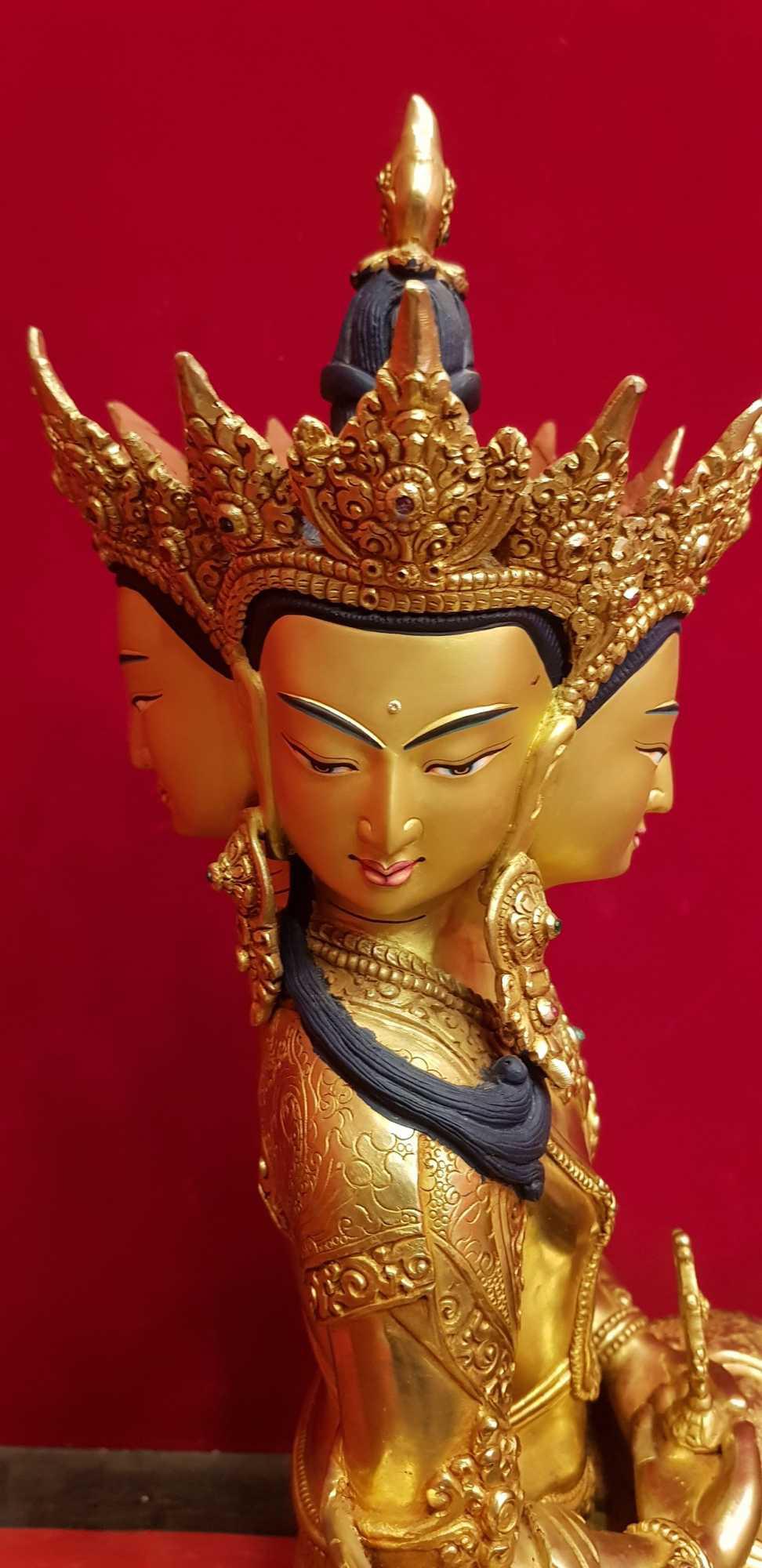 TÔN TƯỢNG ĐẠI NHẬT NHƯ LAI NEPAL 43CM