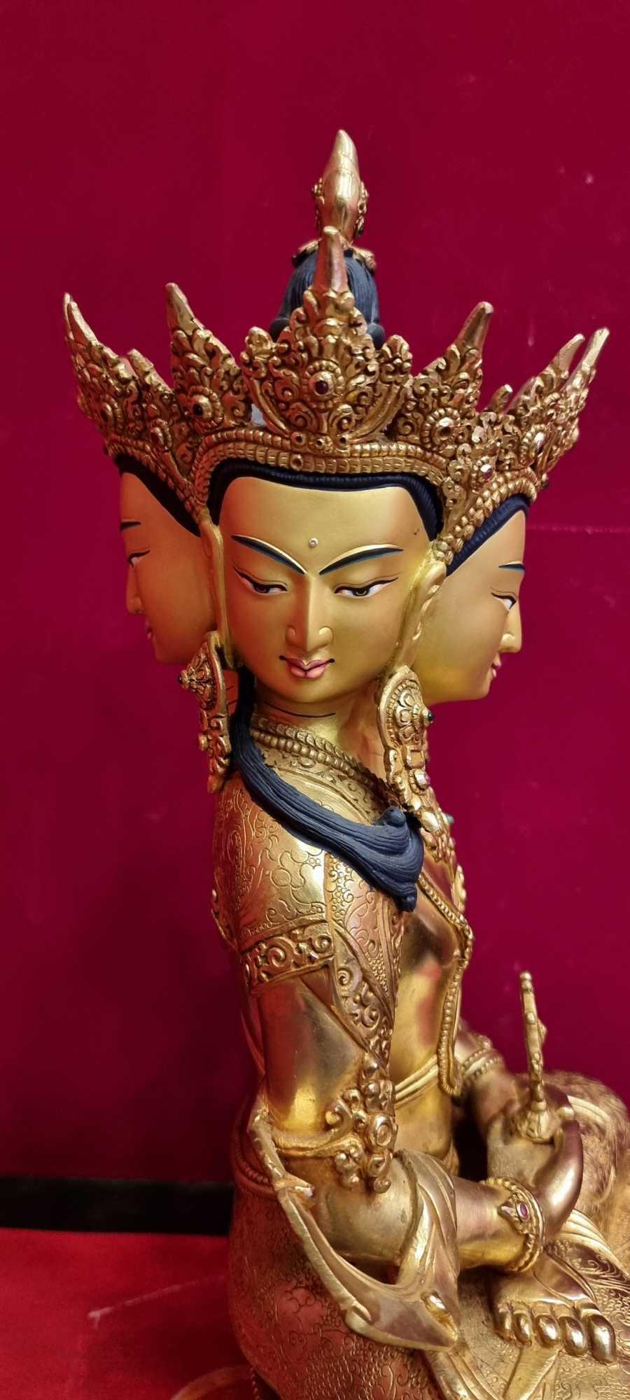 TÔN TƯỢNG ĐẠI NHẬT NHƯ LAI NEPAL 43CM