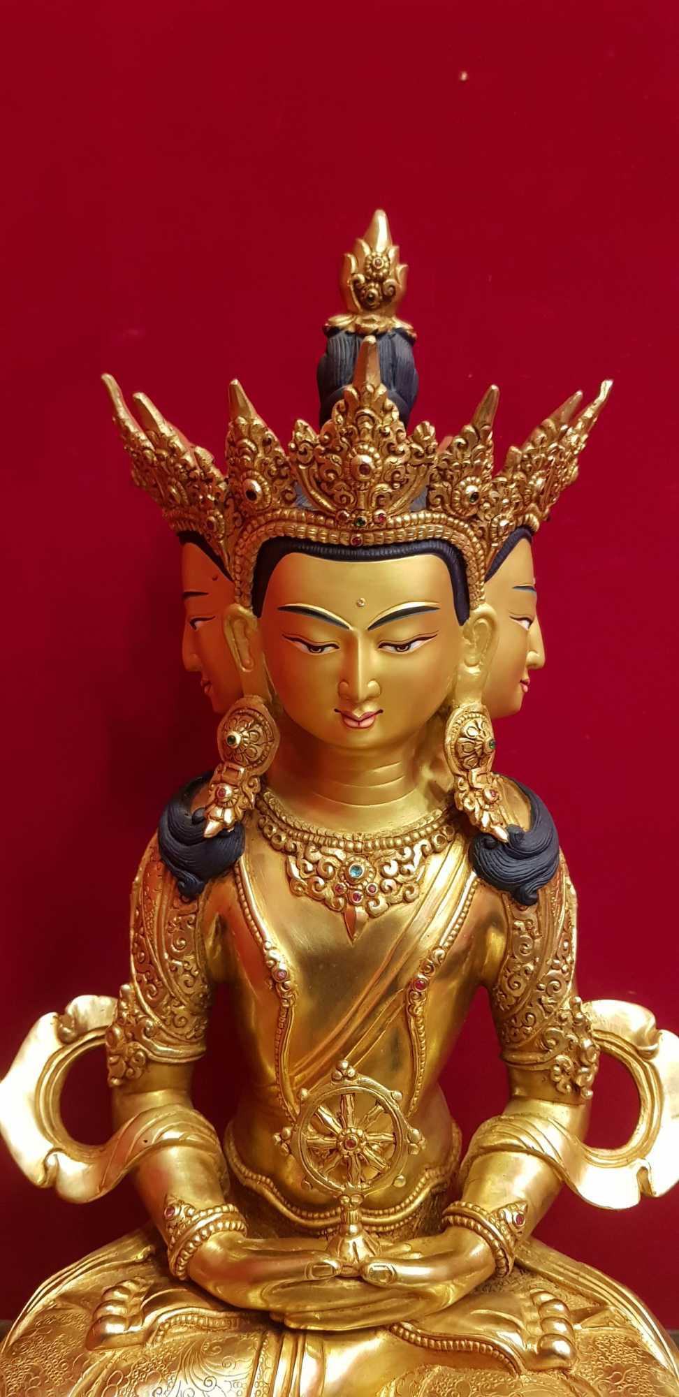TÔN TƯỢNG ĐẠI NHẬT NHƯ LAI NEPAL 43CM