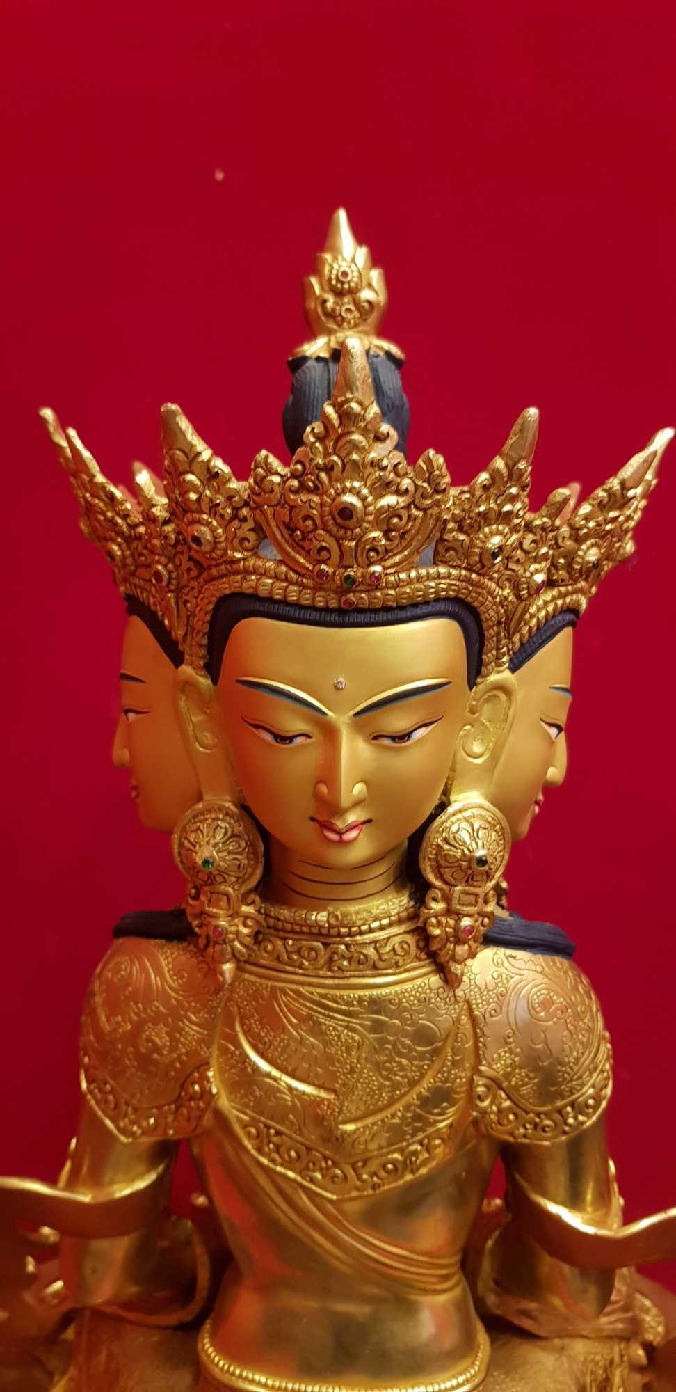 TÔN TƯỢNG ĐẠI NHẬT NHƯ LAI NEPAL 43CM
