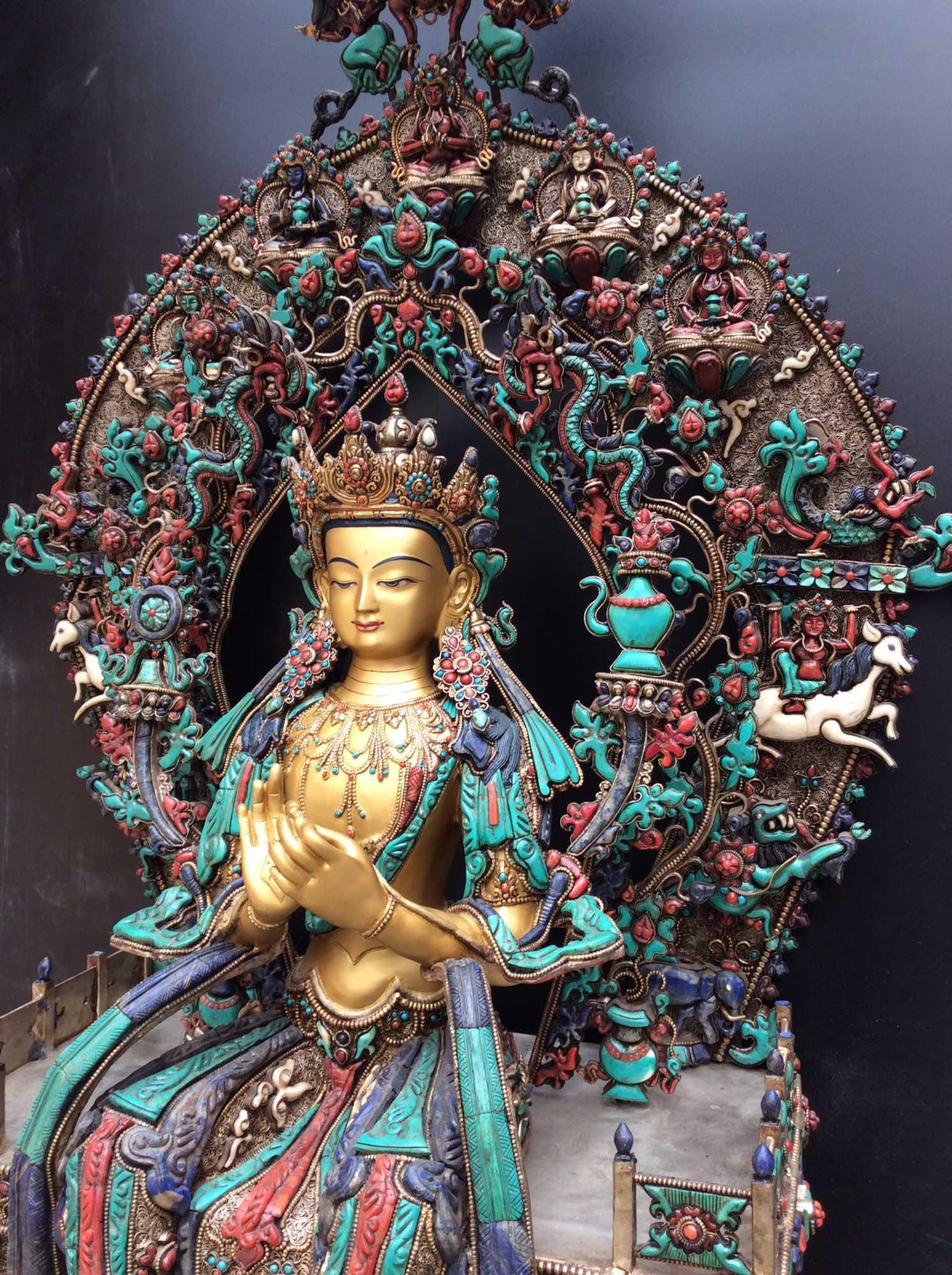 TÔN TƯỢNG NGÀI DI LẶC NEPAL CAO CẤP 107CM