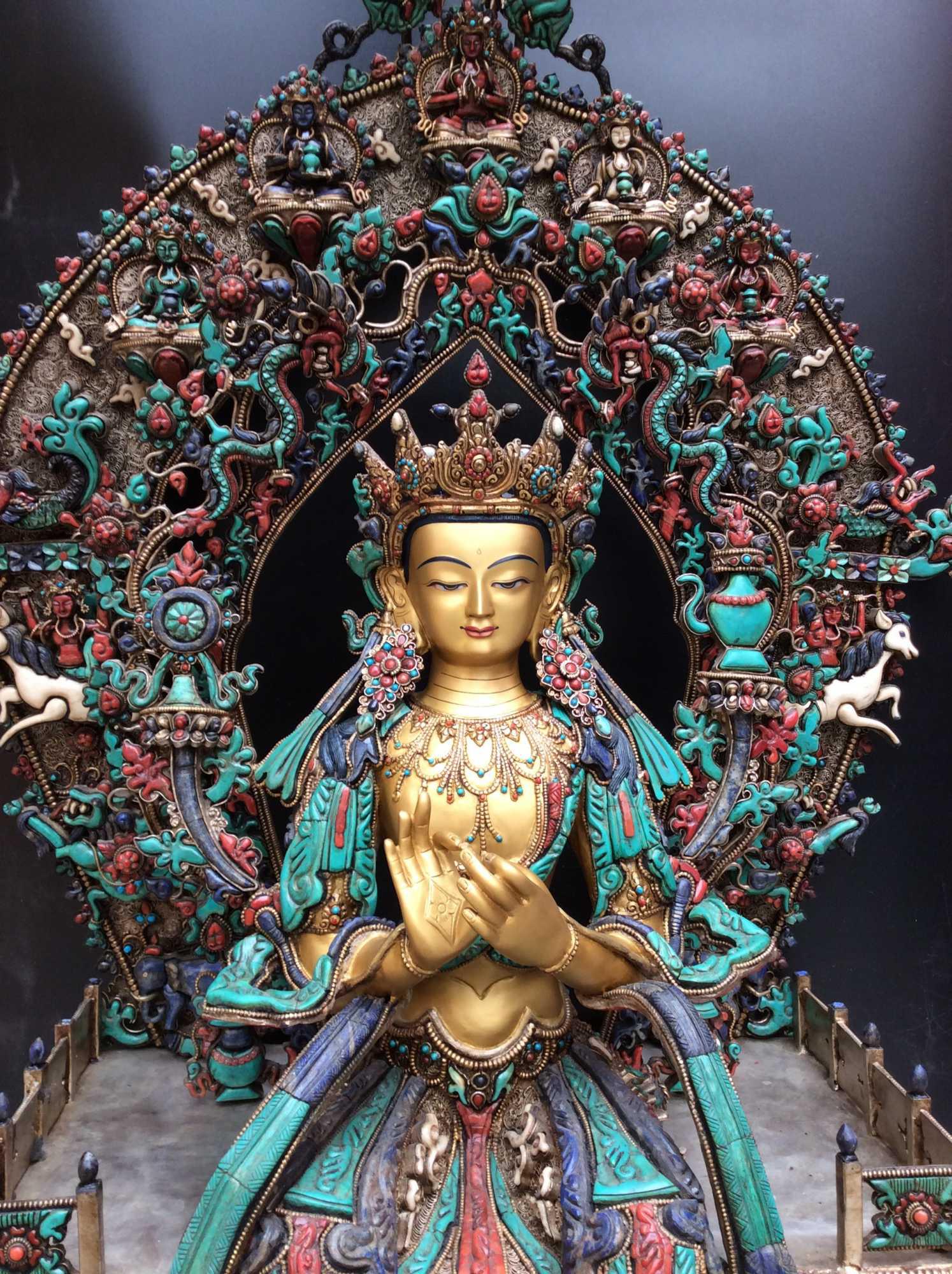 TÔN TƯỢNG NGÀI DI LẶC NEPAL CAO CẤP 107CM