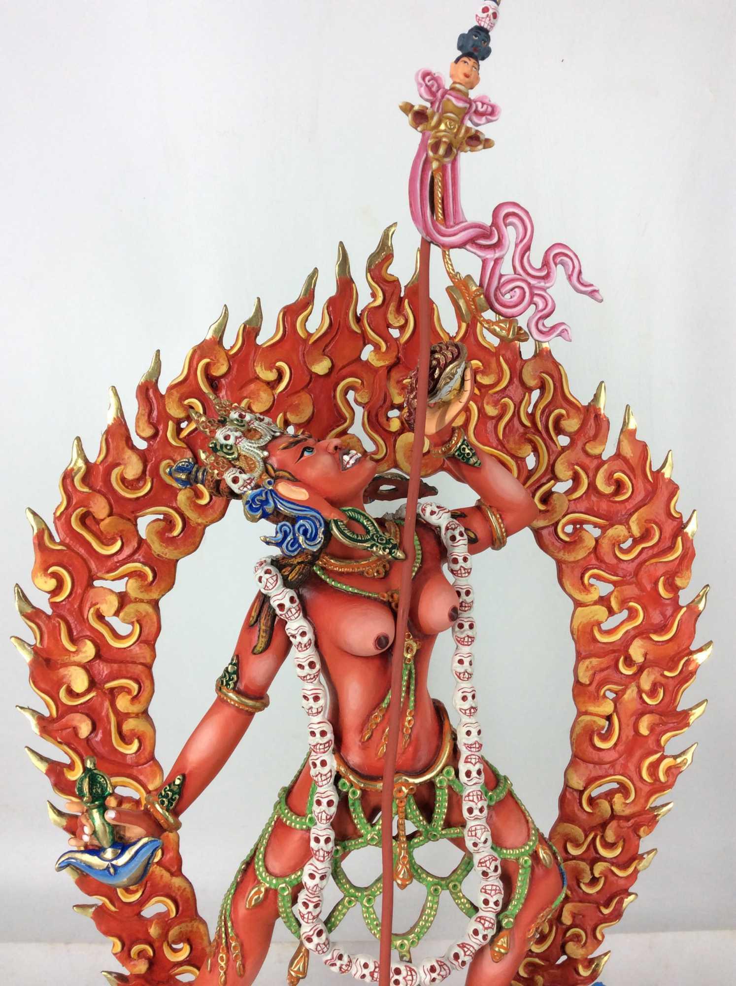 TÔN TƯỢNG DU GIÀ THÁNH NỮ DAKINI TÂY TẠNG 33CM