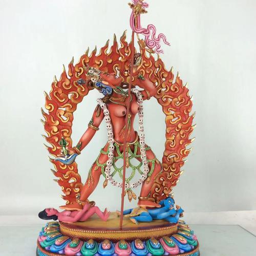 TÔN TƯỢNG DU GIÀ THÁNH NỮ DAKINI TÂY TẠNG 33CM