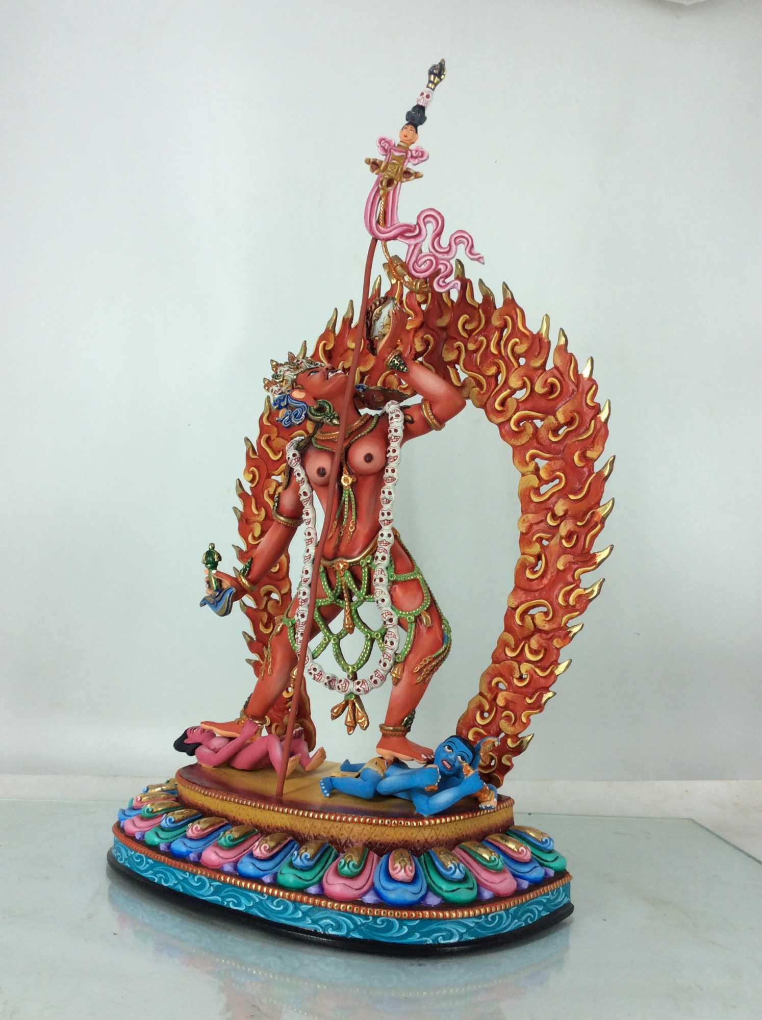 TÔN TƯỢNG DU GIÀ THÁNH NỮ DAKINI TÂY TẠNG 33CM