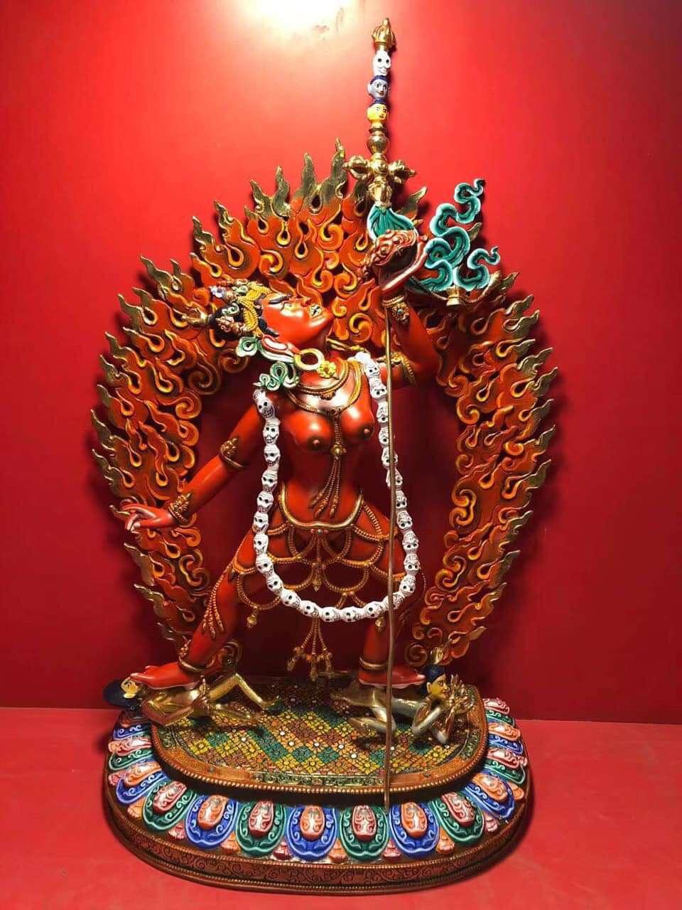 TÔN TƯỢNG DU GIÀ THÁNH NỮ DAKINI NEPAL CAO CẤP 50CM