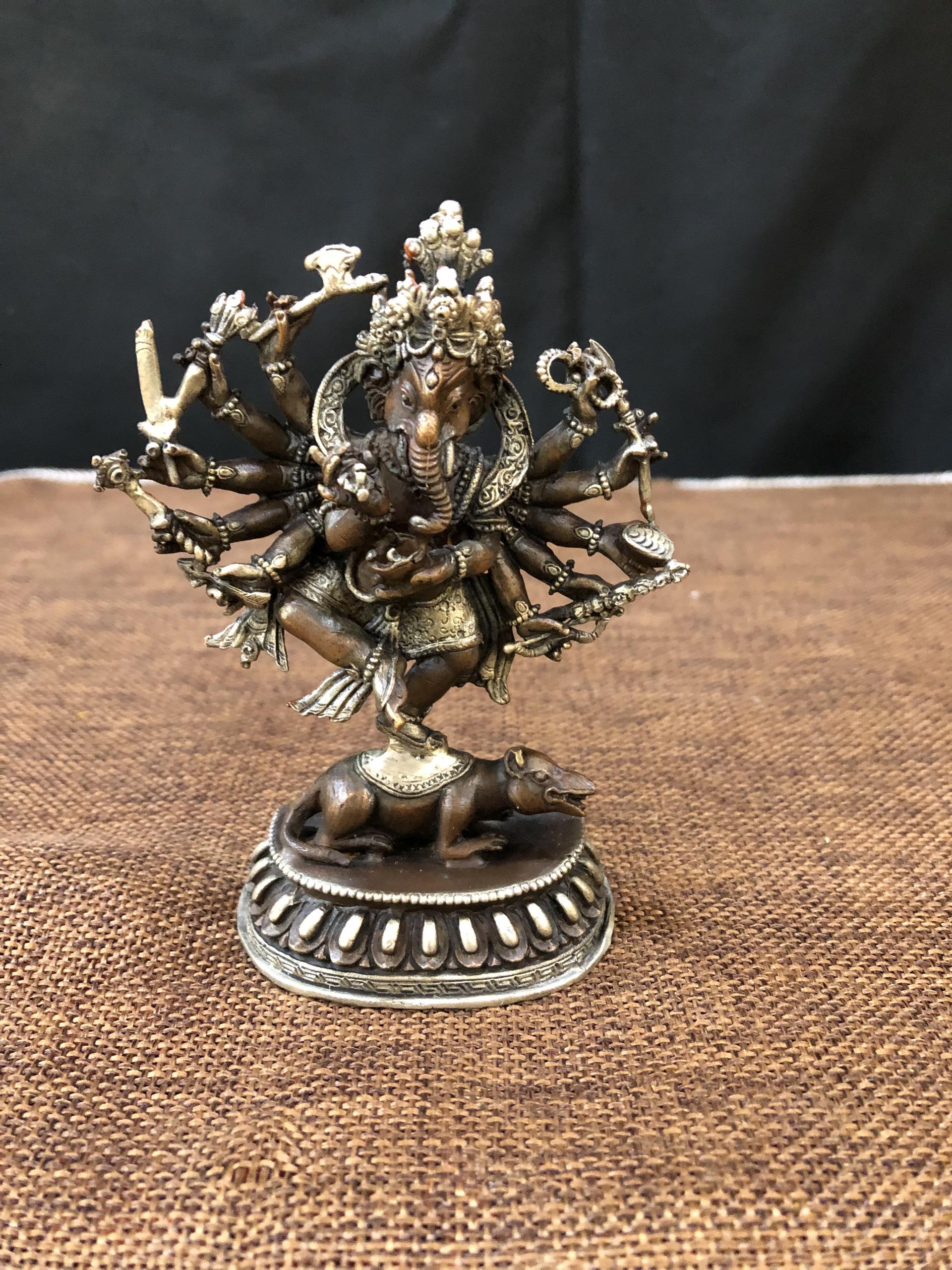 TÔN TƯỢNG NGÀI GANESHA NEPAL MINI 9CM