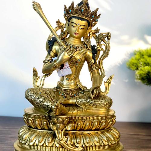 TÔN TƯỢNG VĂN THÙ NEPAL 34CM