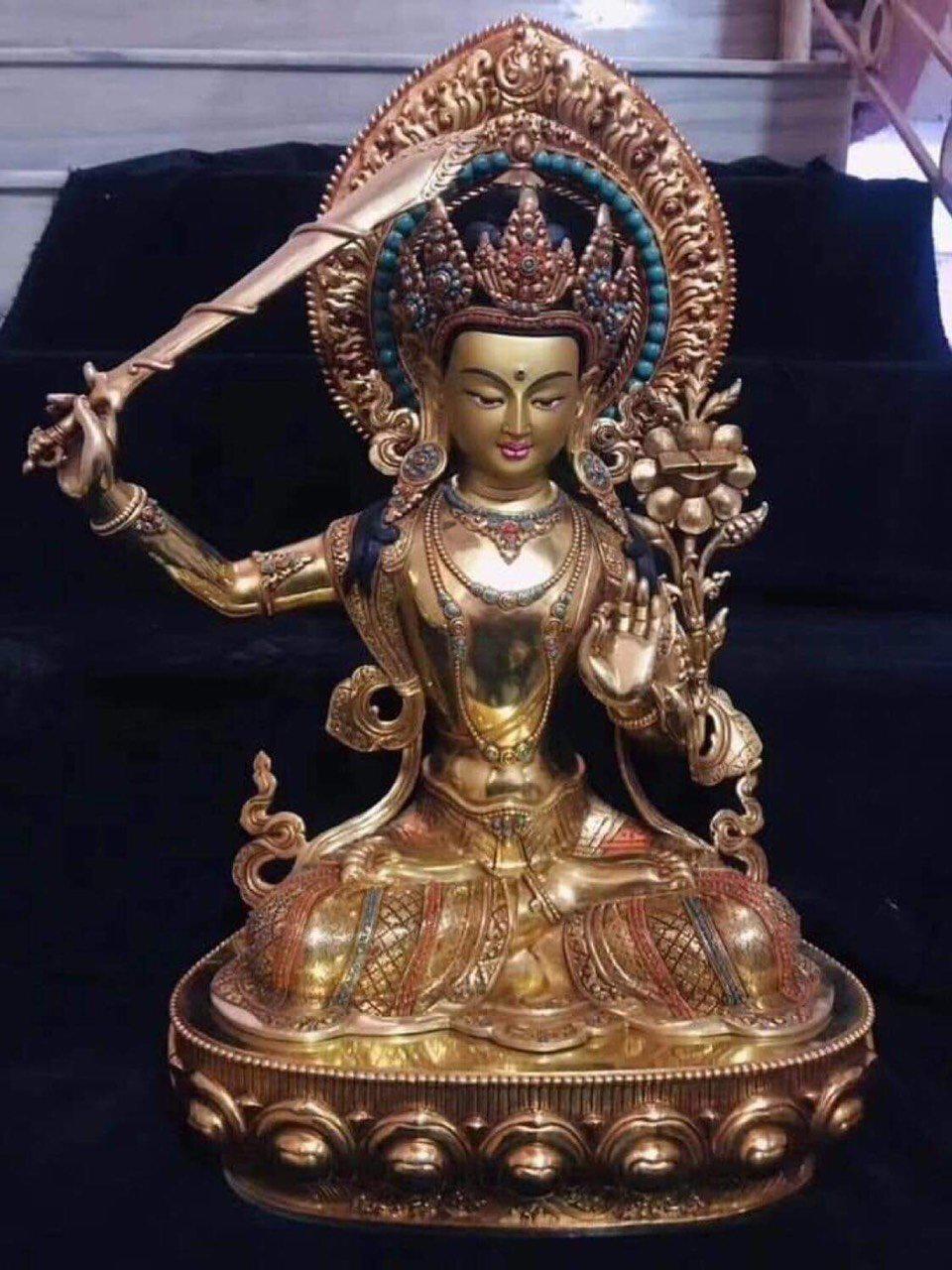 TÔN TƯỢNG VĂN THÙ CACO CẤP 50CM