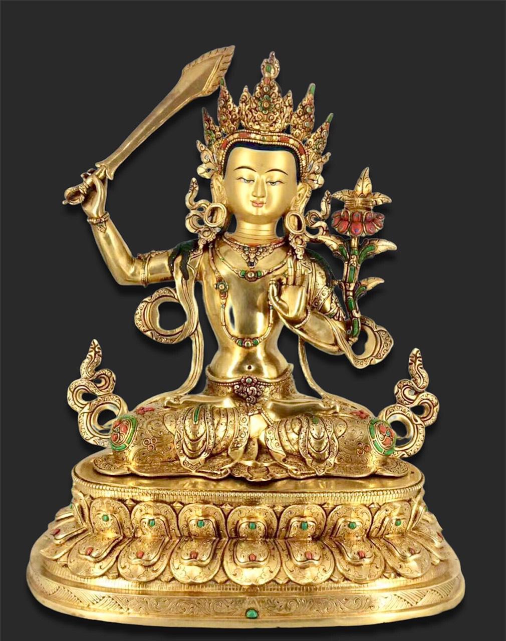 TÔN TƯỢNG VĂN THÙ CAO CẤP 45CM