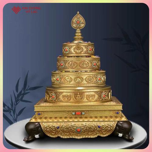 THÁP MANDALA ĐỒNG 50CM