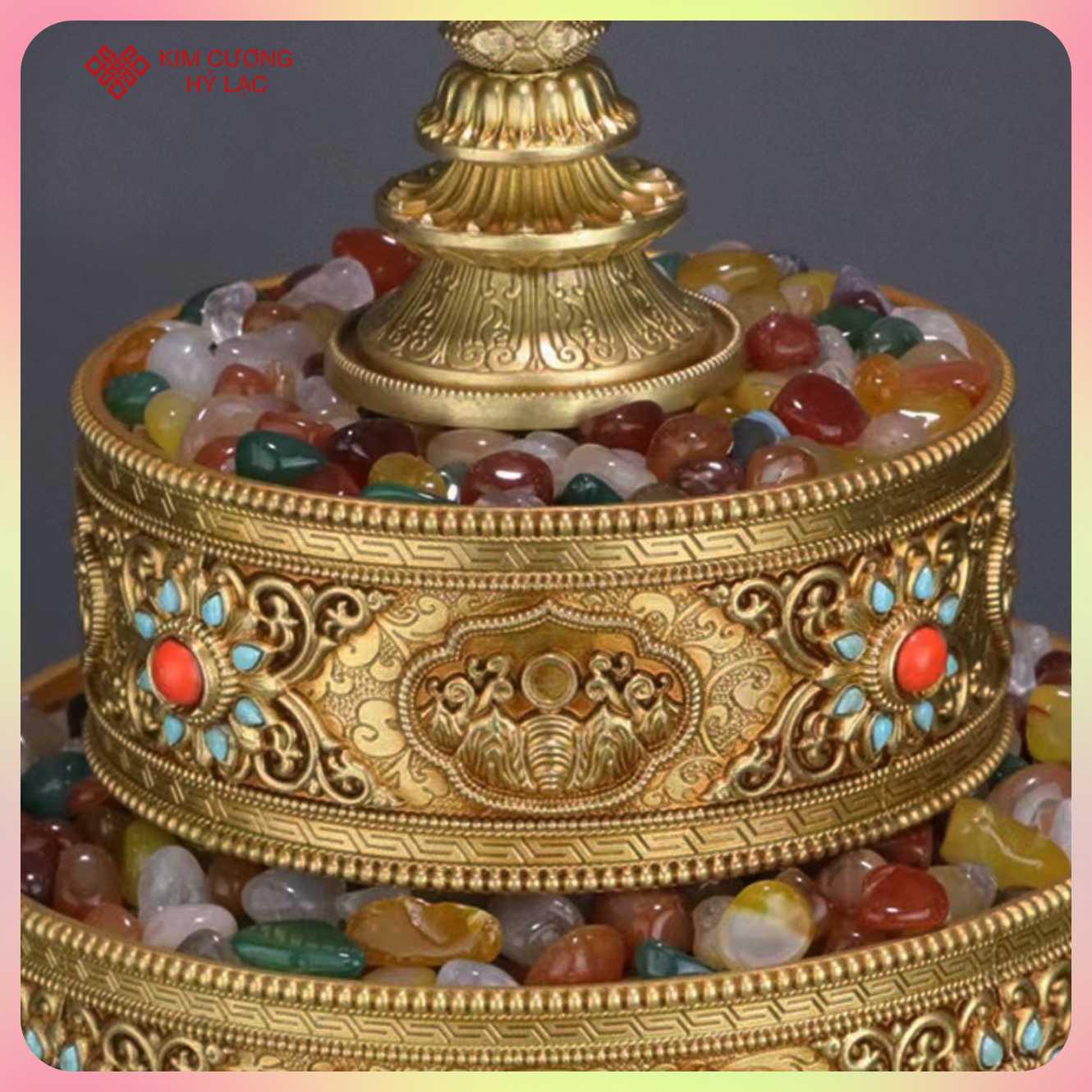 THÁP MANDALA ĐỒNG 50CM