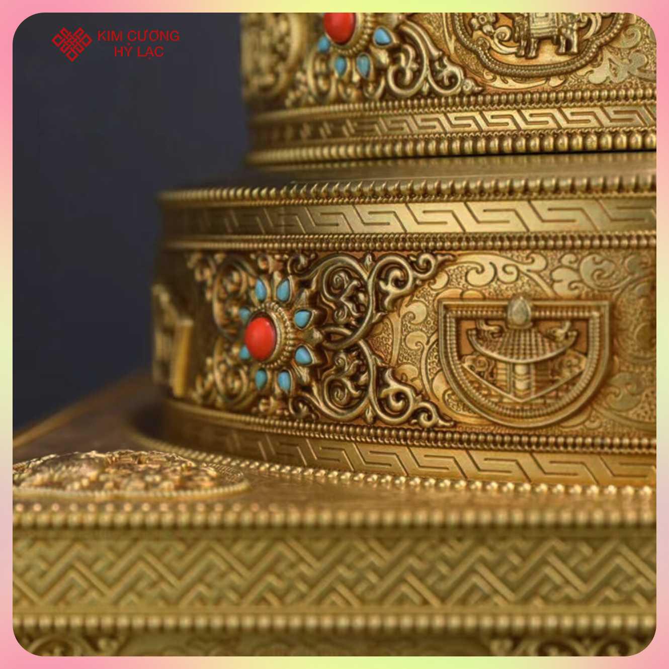 THÁP MANDALA ĐỒNG 50CM