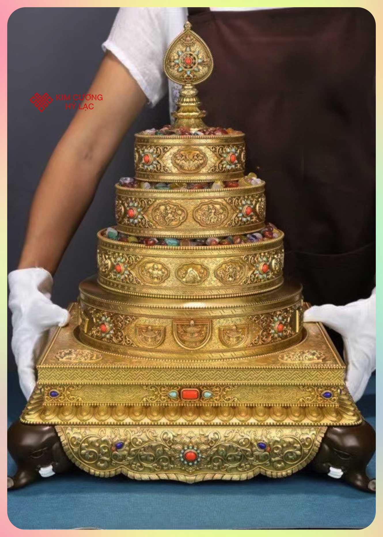 THÁP MANDALA ĐỒNG 50CM