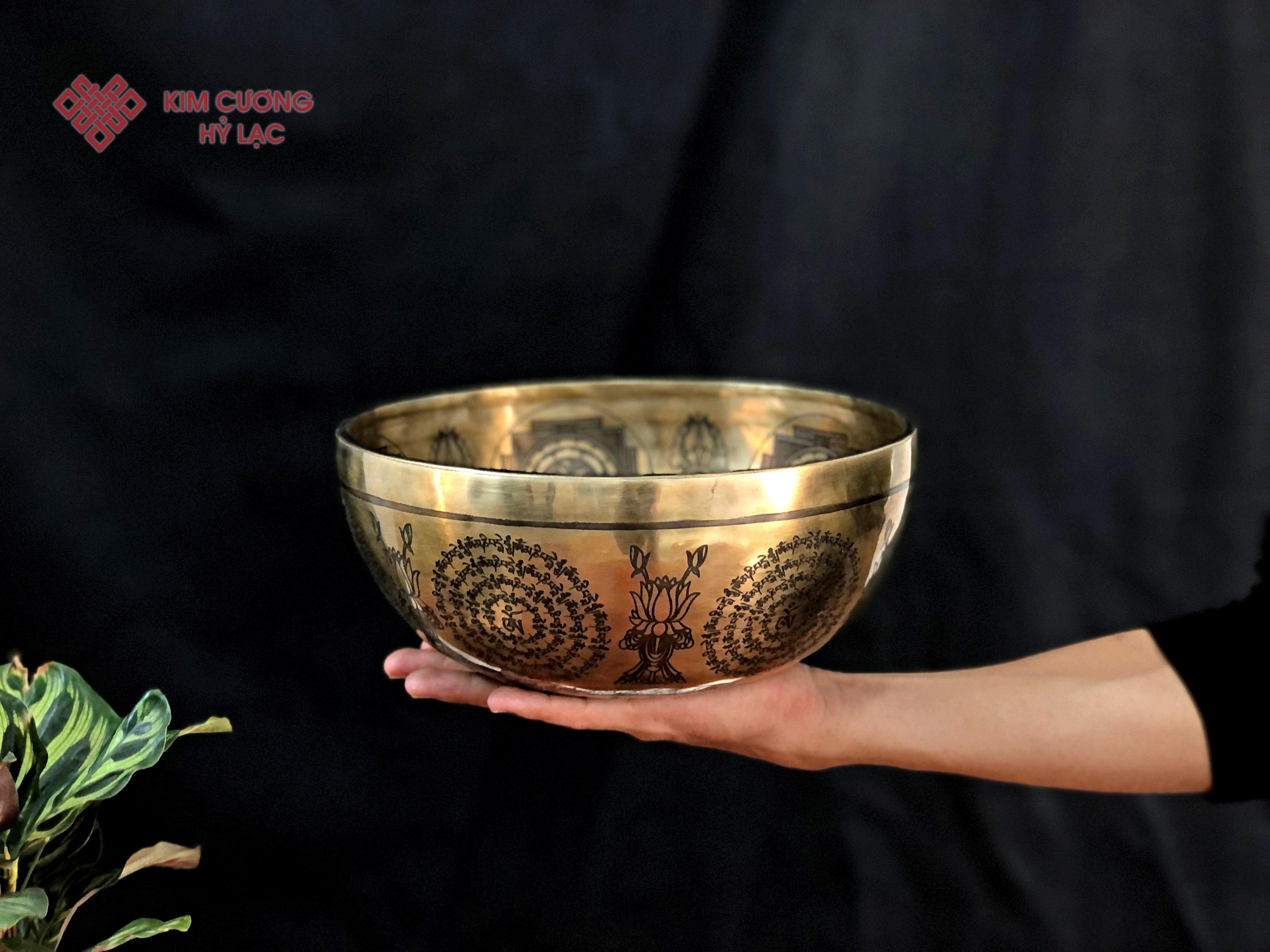 CHUÔNG XOAY MANDALA TÂM OM 25CM   