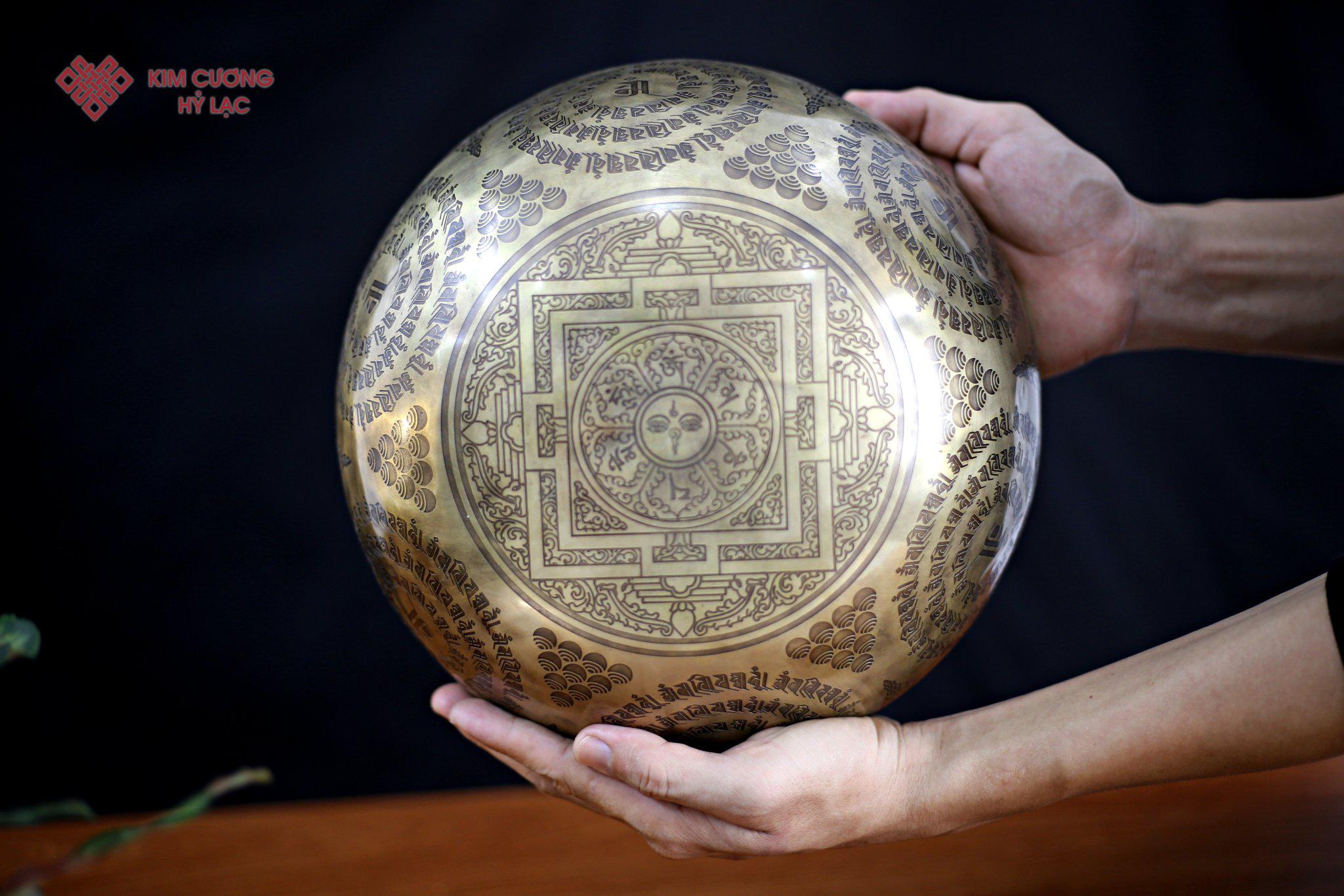 CHUÔNG XOAY NGŨ TRÍ PHẬT TÂM HÌNH RỒNG 26CM