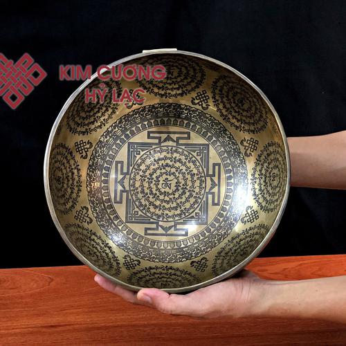 CHUÔNG XOAY MANDALA TÂM OM 26CM