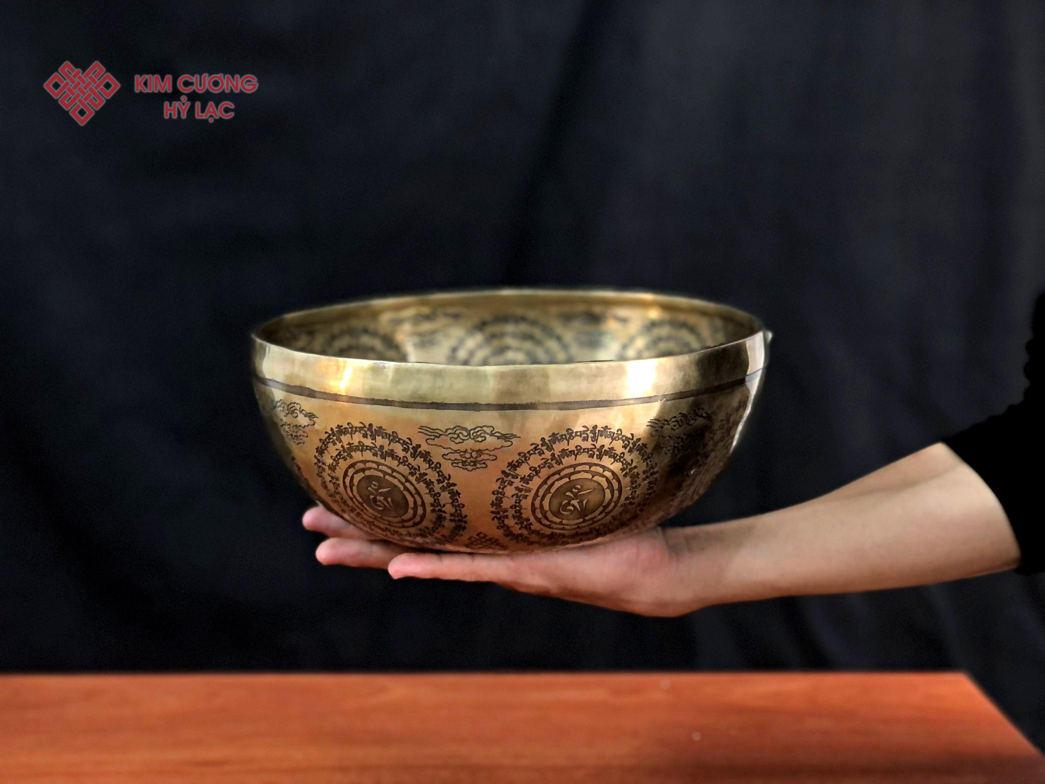 CHUÔNG XOAY MANDALA TÂM OM 26CM