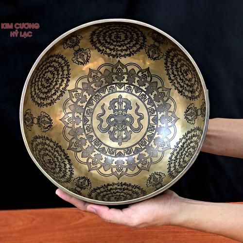 CHUÔNG XOAY TÂM CHUỲ KIM CANG 26CM