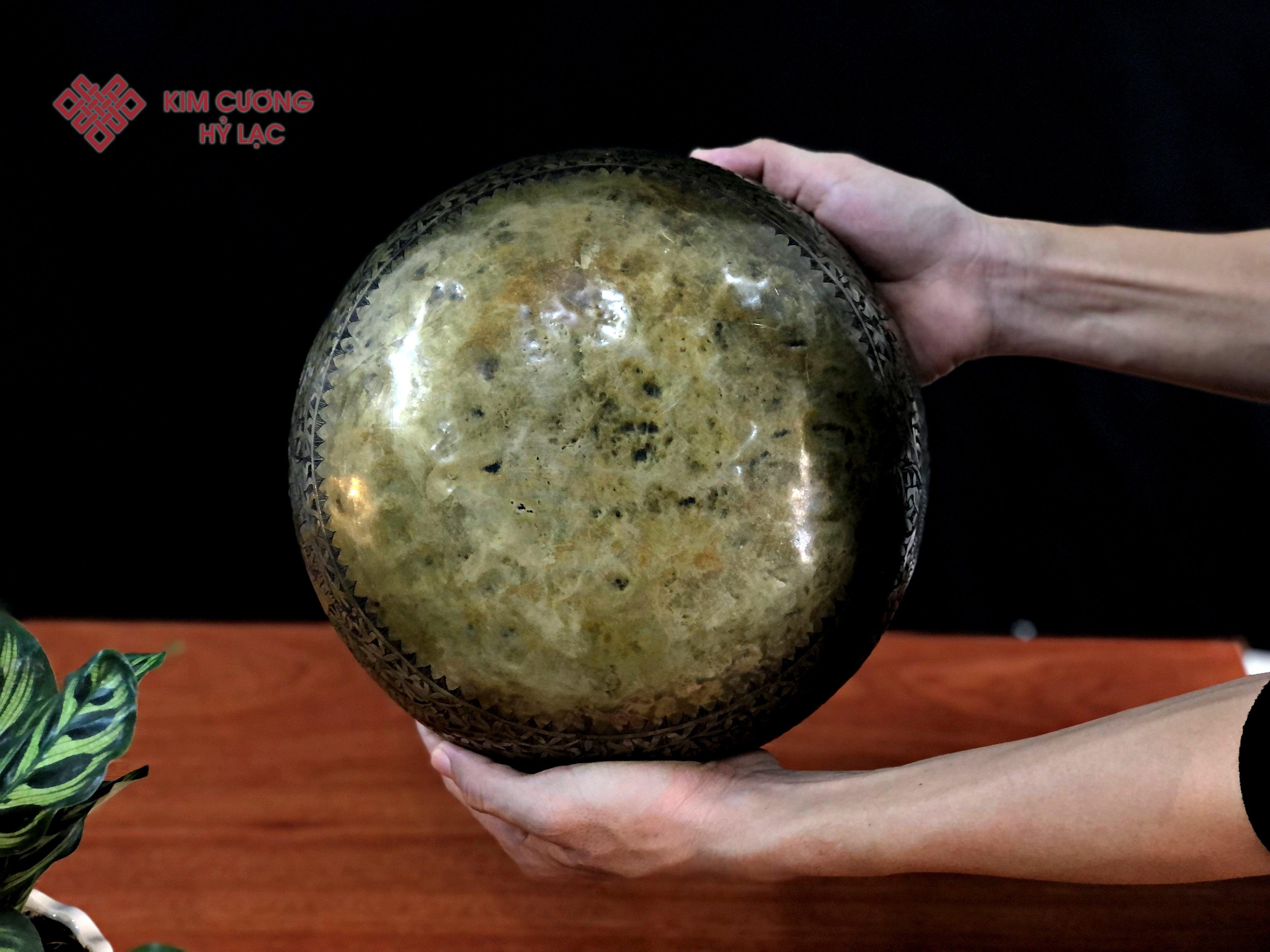 CHUÔNG XOAY HOA VĂN KHẮC NỔI 25CM