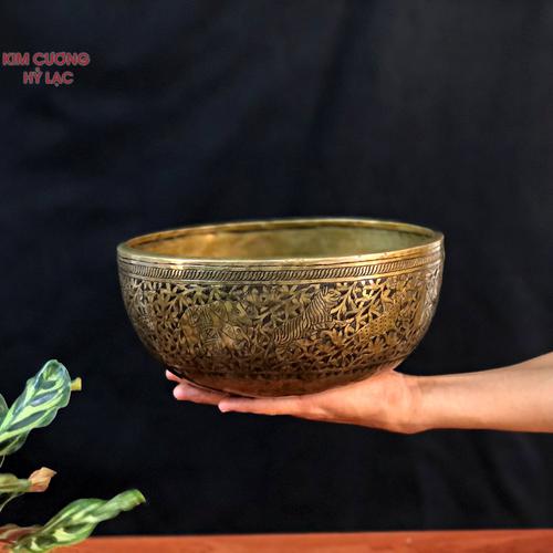 CHUÔNG XOAY HOA VĂN KHẮC NỔI 25CM