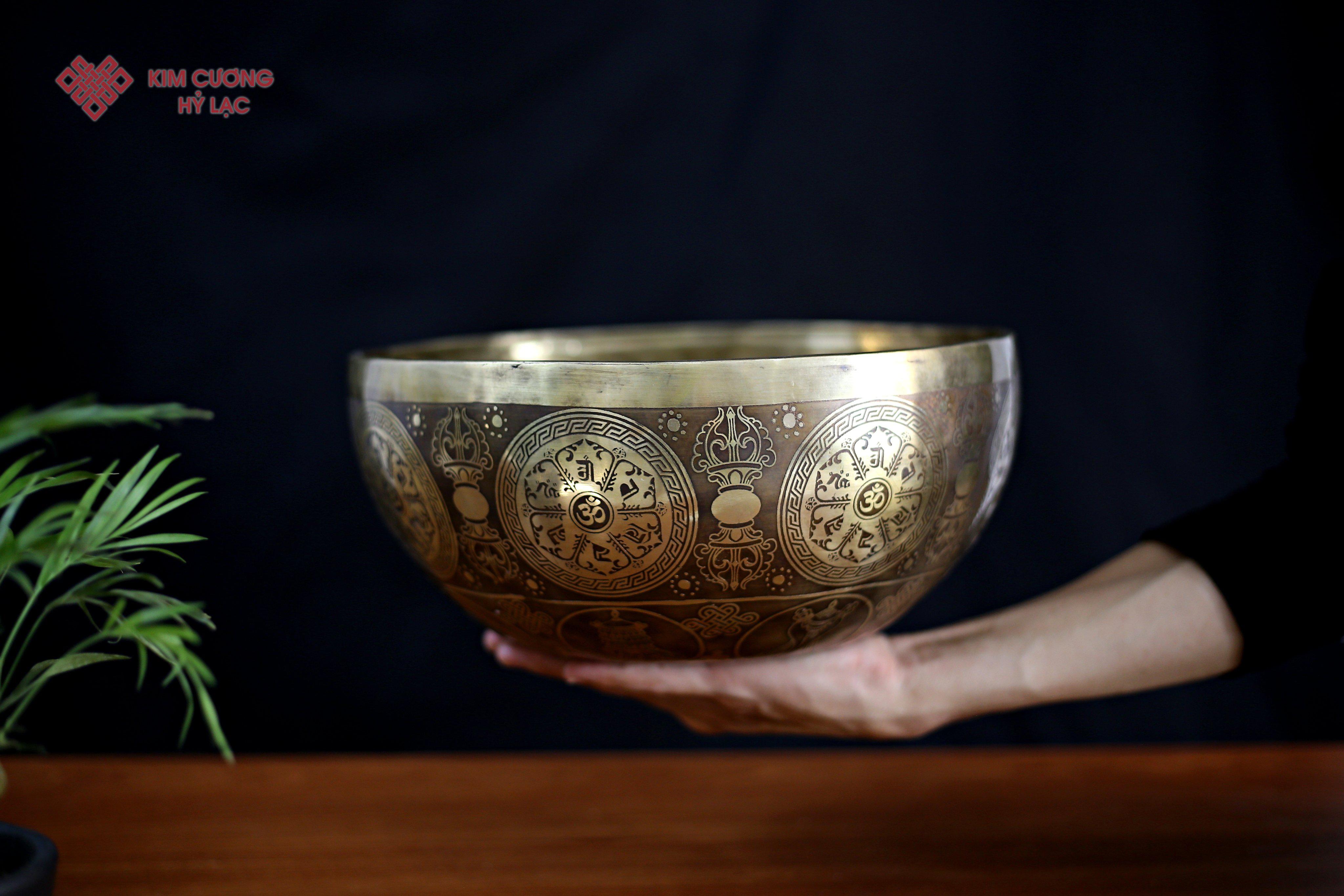 CHUÔNG XOAY NGŨ TRÍ PHẬT TÂM MANDALA 29CM