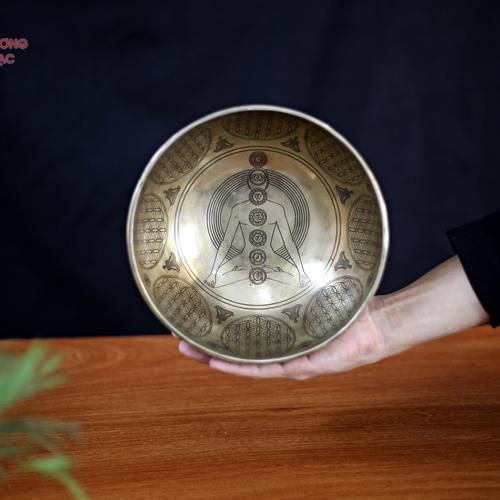 CHUÔNG XOAY NEPAL TÂM PHẬT 20,5CM