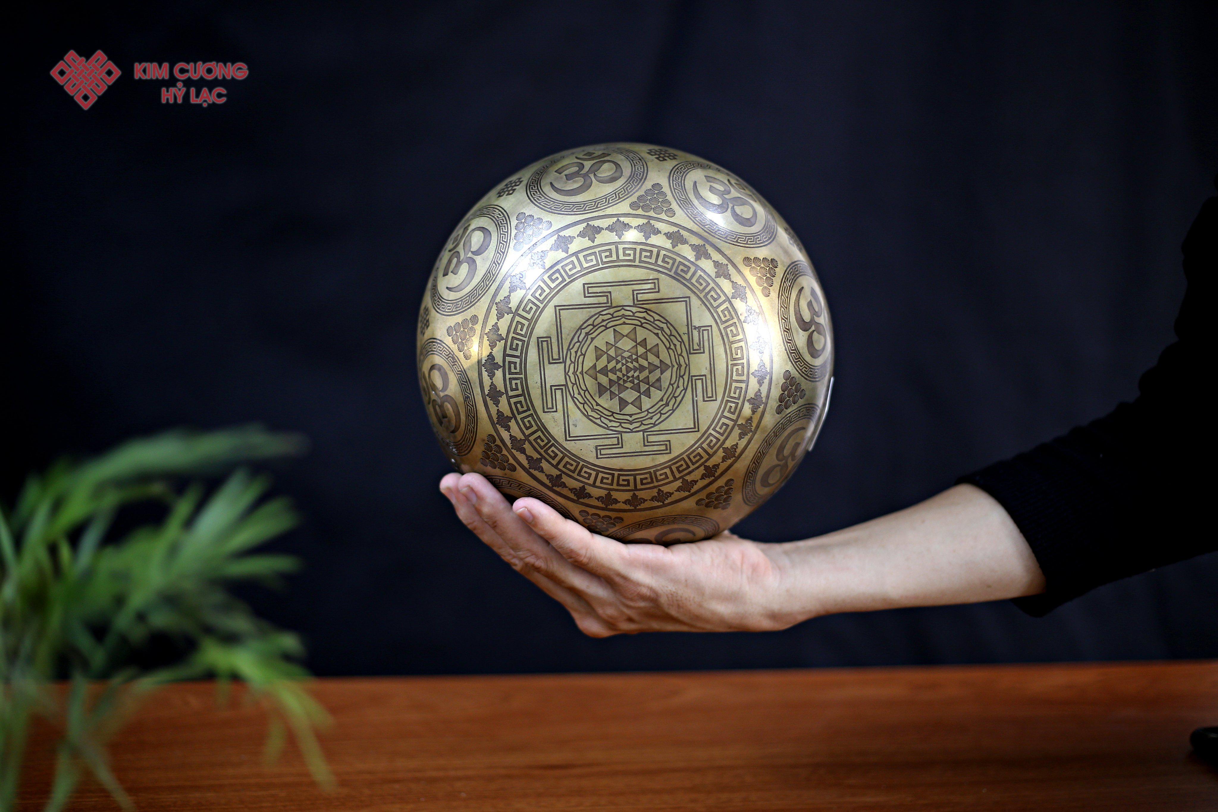 CHUÔNG XOAY NEPAL TÂM PHẬT 20,5CM