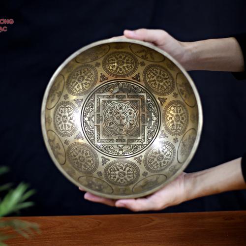 CHUÔNG XOAY MANDALA TÂM MẮT PHẬT 25CM