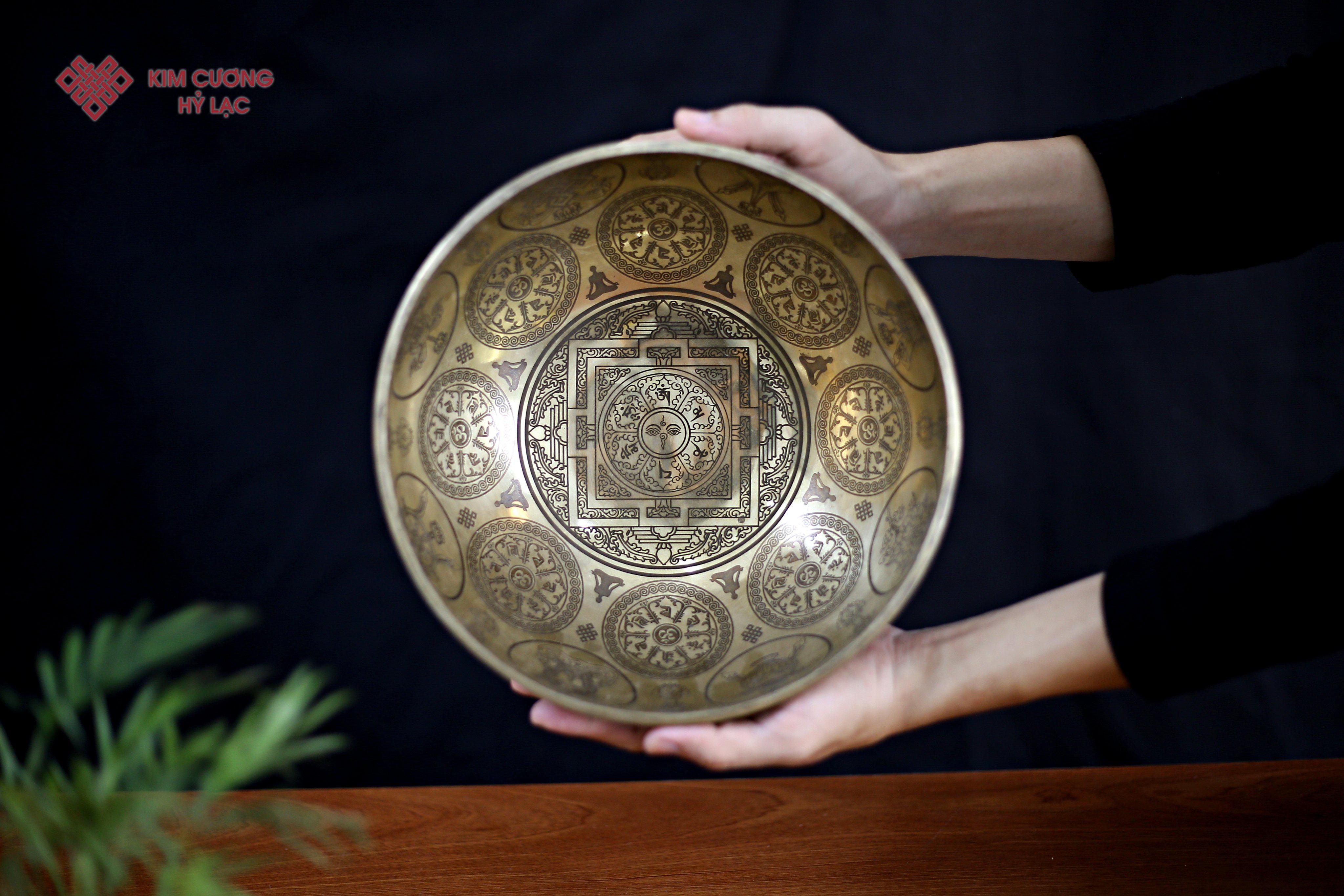CHUÔNG XOAY MANDALA TÂM MẮT PHẬT 25CM