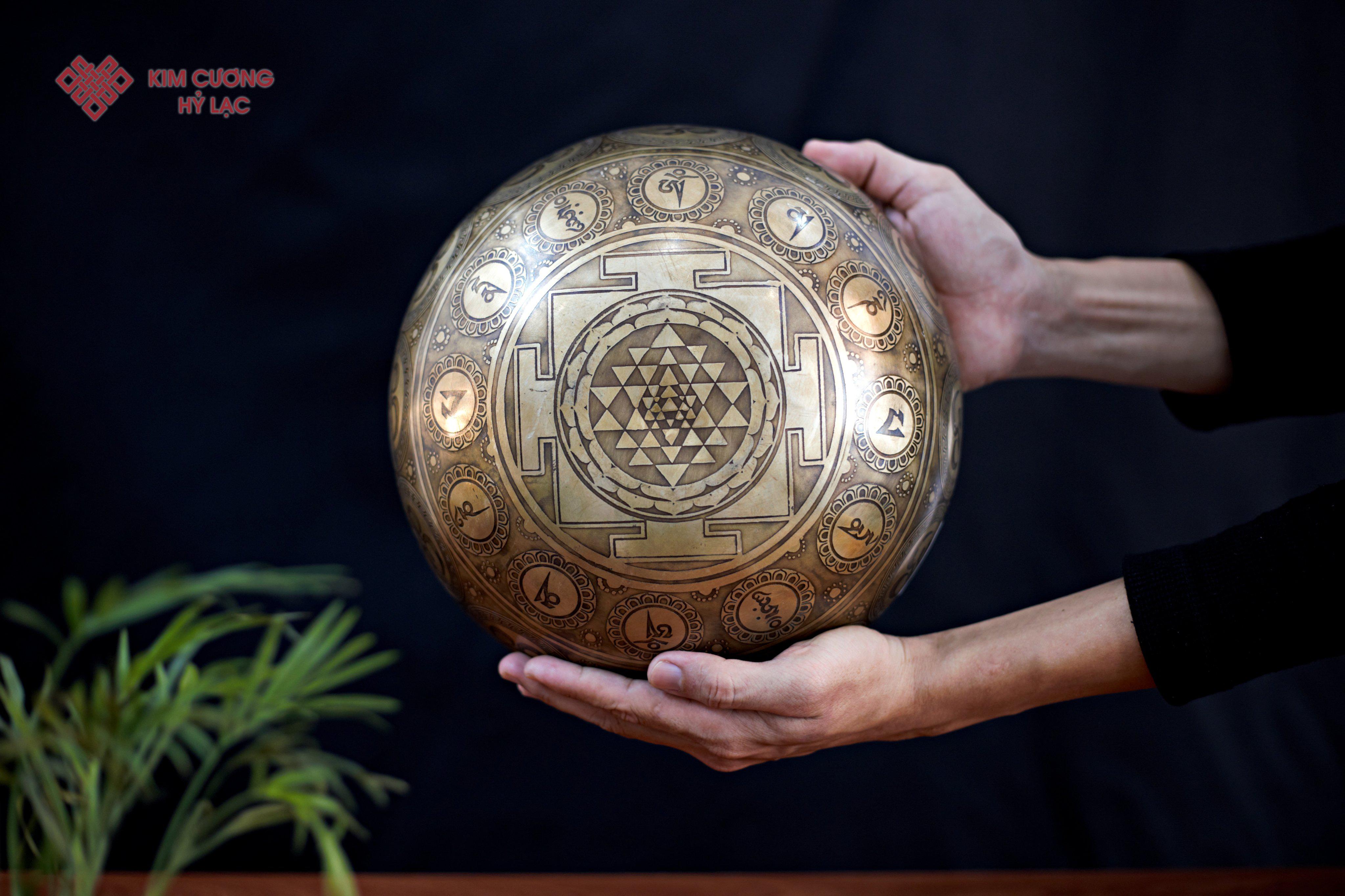 CHUÔNG XOAY MANDALA TÂM MẮT PHẬT 25CM
