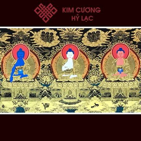 TRANH THANGKA NGŨ TRÍ PHẬT