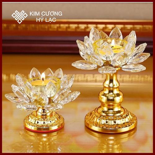 Chân đèn hoa sen đế hợp kim