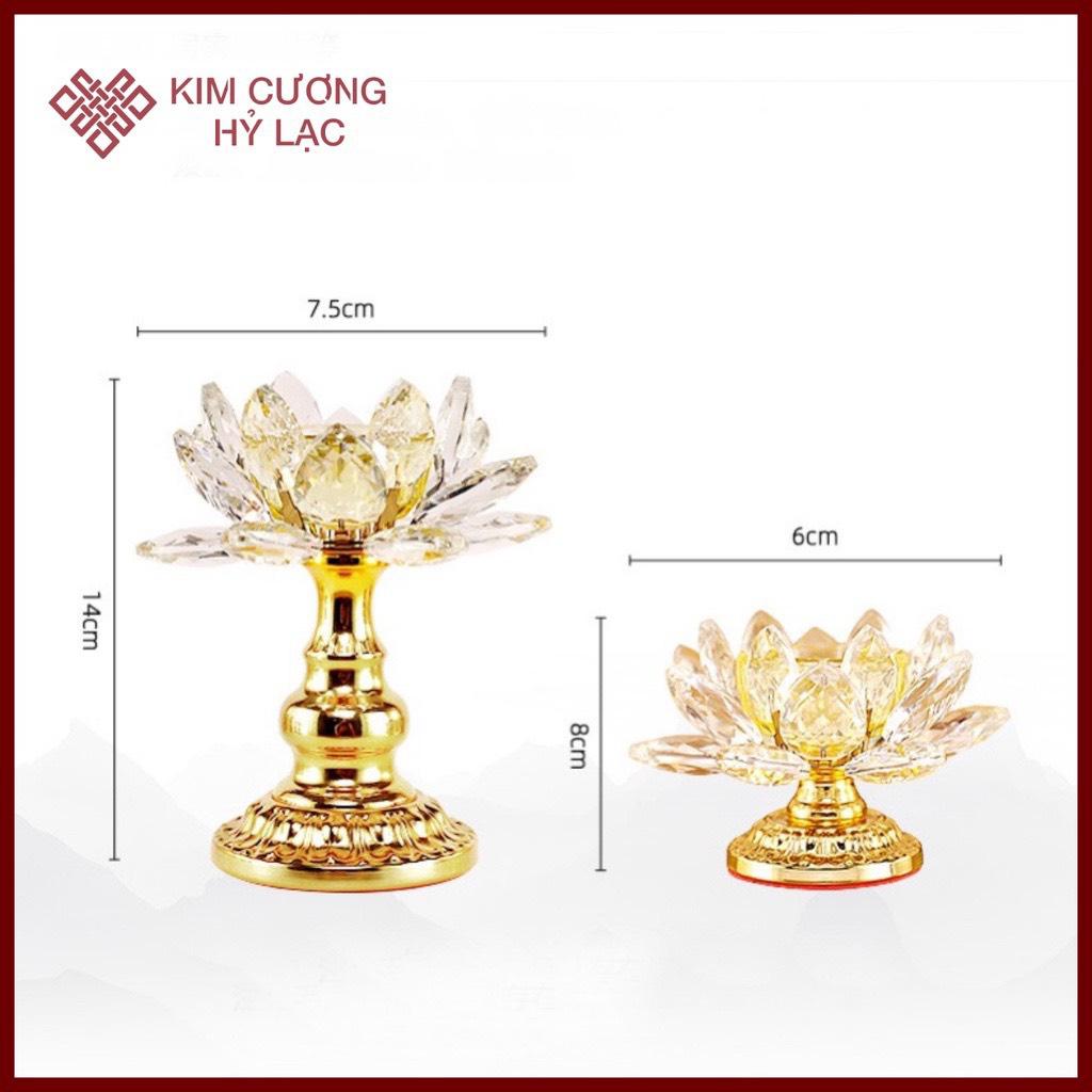 Chân đèn hoa sen đế hợp kim